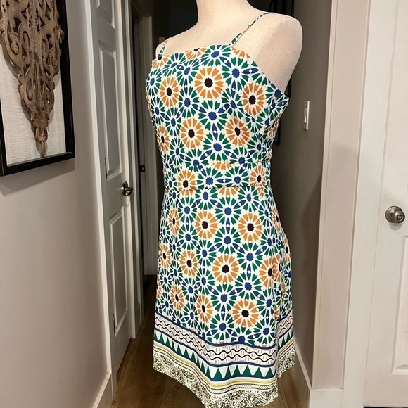 SAM EDELMAN New floral sheath spaghetti strap summer mini dress - Picture 8 of 16